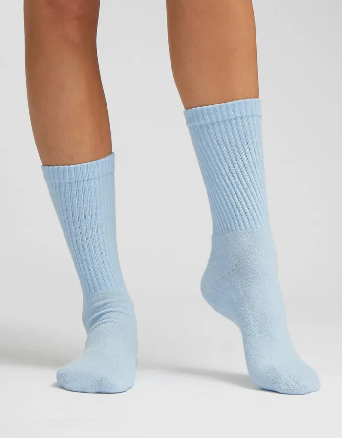 Women Organic Active Sock Heather Grey Colorful Standard Socks
