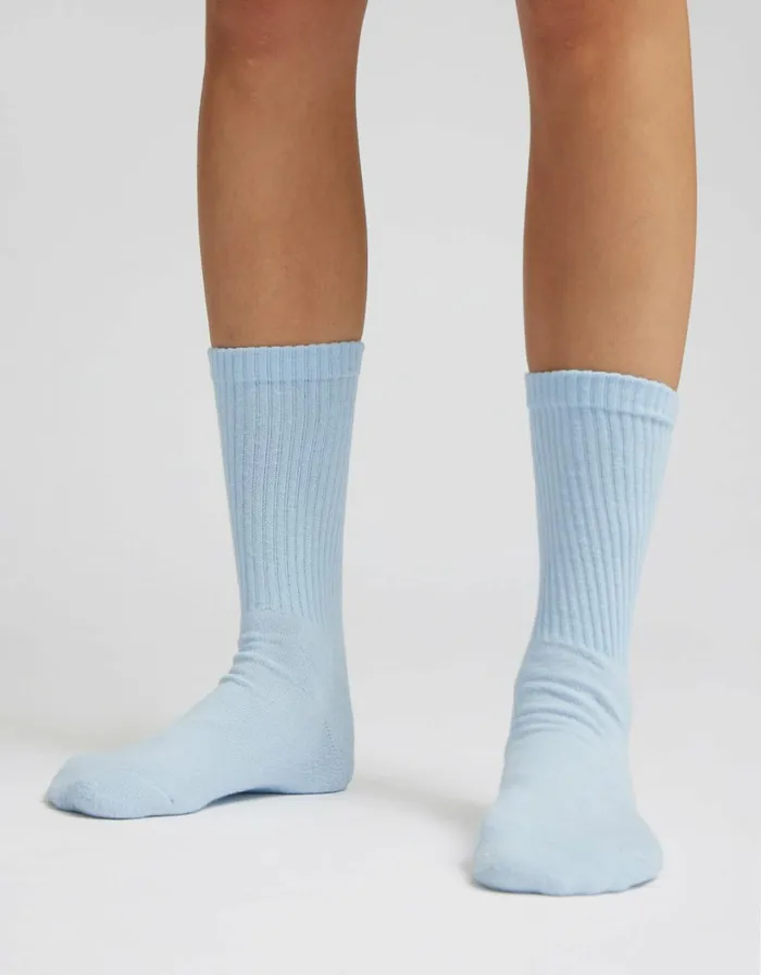 Women Organic Active Sock Heather Grey Colorful Standard Socks