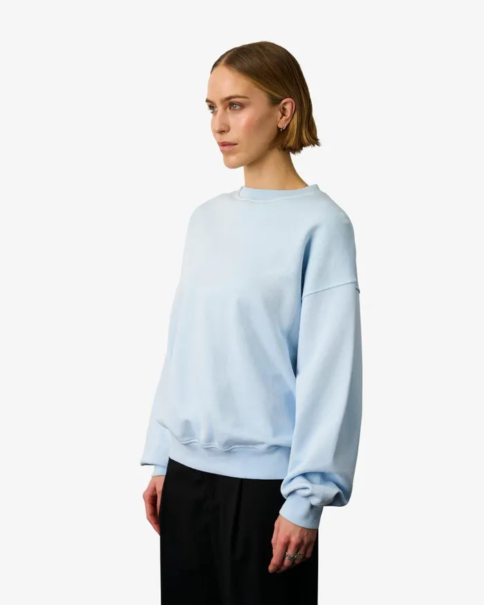 Women Organic Oversized Crew Misty Brown Colorful Standard Crewneck Sweatshirts