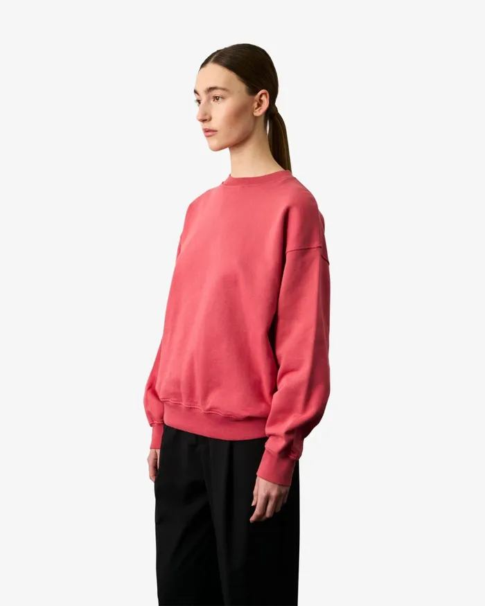 Women Organic Oversized Crew Ocean Green Colorful Standard Crewneck Sweatshirts