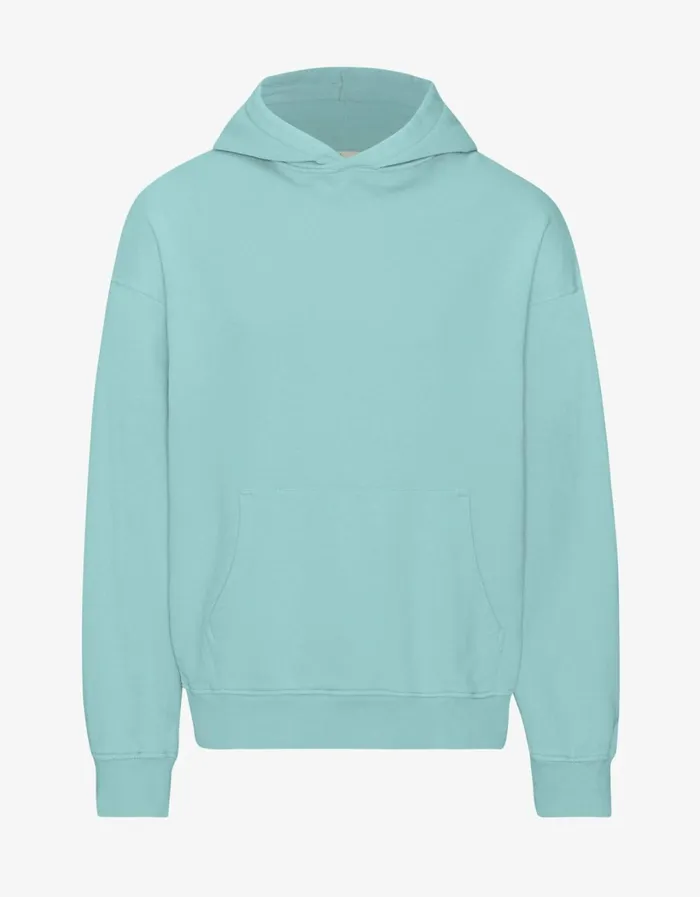 Women Organic Oversized Hood Teal Blue Colorful Standard Hoodies