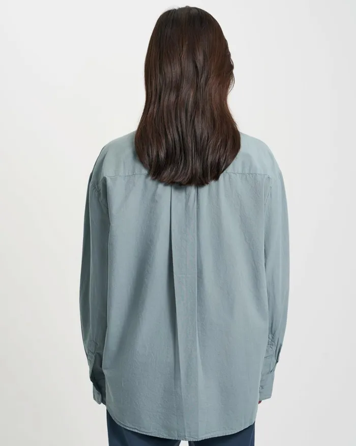 Women Organic Oversized Shirt Lava Grey Colorful Standard Shirts