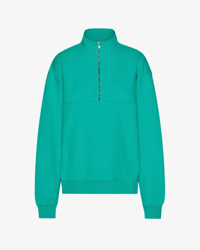 Women Organic Quarter Zip Tropical Sea Colorful Standard Quarter Zips