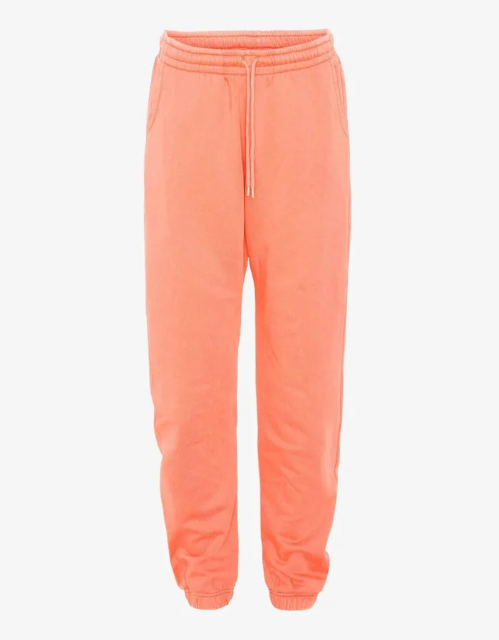 Women Organic Sweatpants Bright Coral Colorful Standard Sweatpants