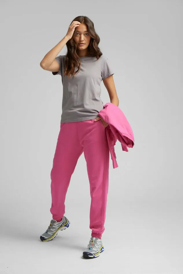 Women Organic Sweatpants Limestone Grey Colorful Standard Sweatpants