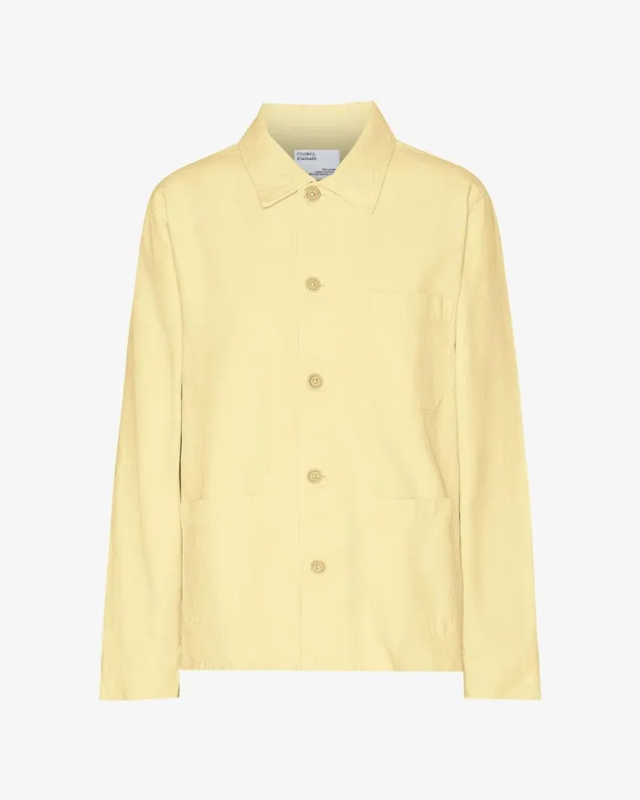 Women Organic Workwear Jacket Soft Yellow Colorful Standard Workwear Jackets