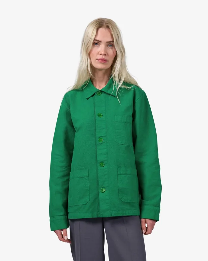 Women Organic Workwear Jacket Soft Yellow Colorful Standard Workwear Jackets