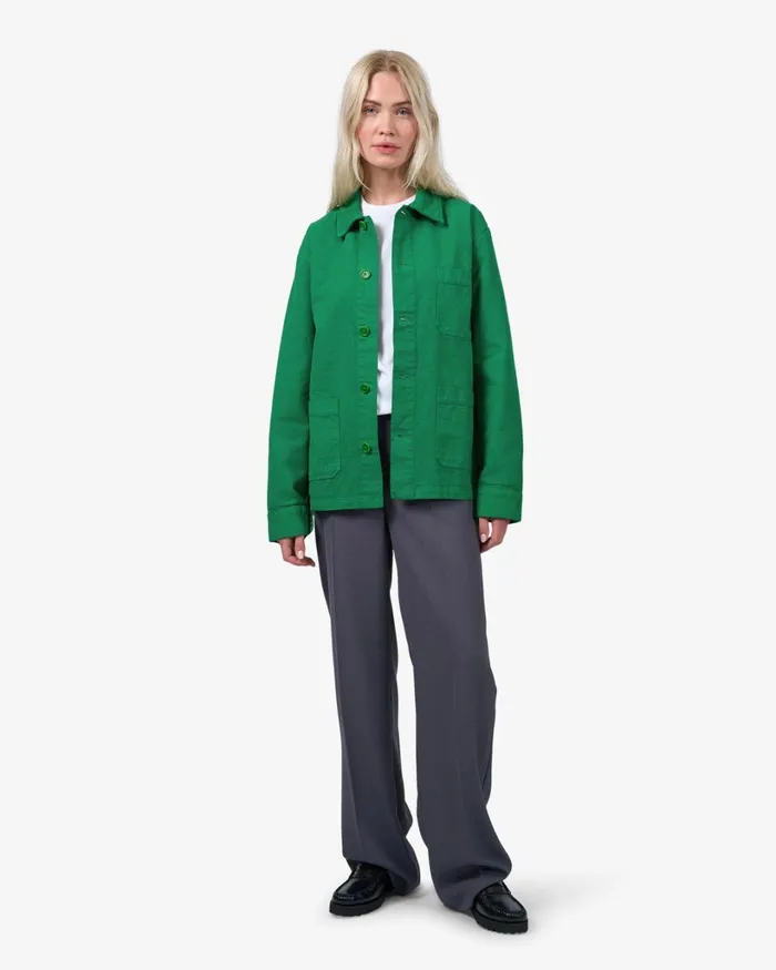 Women Organic Workwear Jacket Soft Yellow Colorful Standard Workwear Jackets