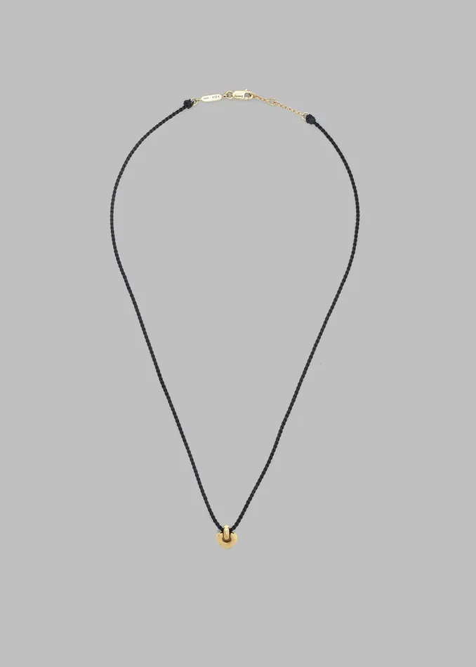 Women Otiumberg Petite Heart Cord Necklace 8211 Gold Vermeil The Frankie Shop