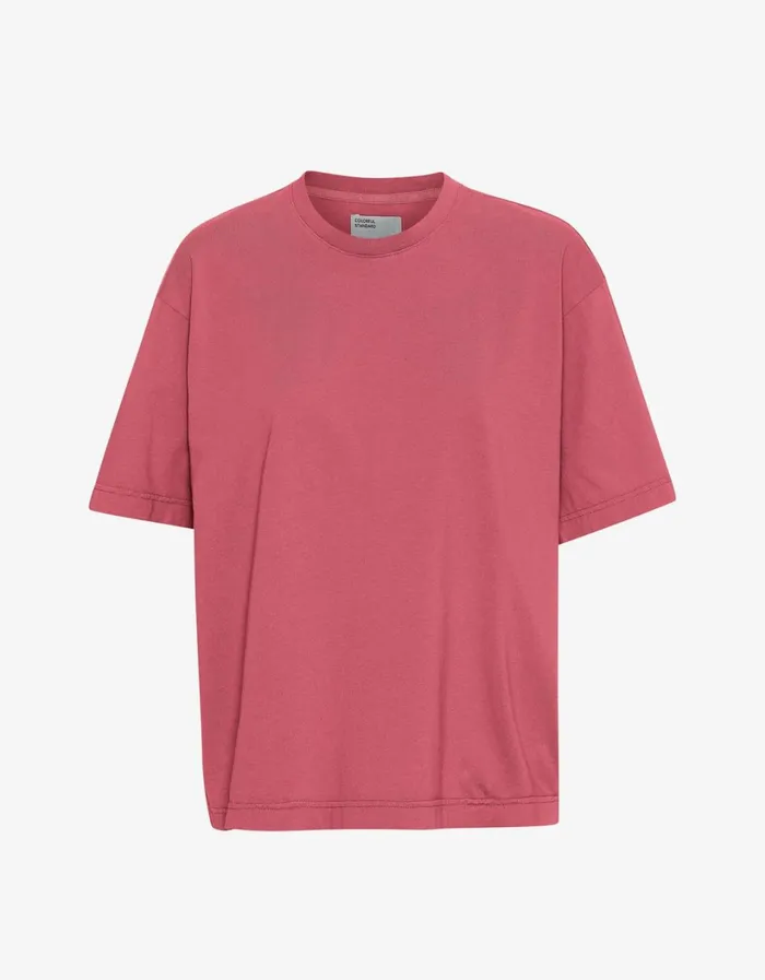 Women Oversized Organic TShirt Raspberry Pink Colorful Standard TShirts
