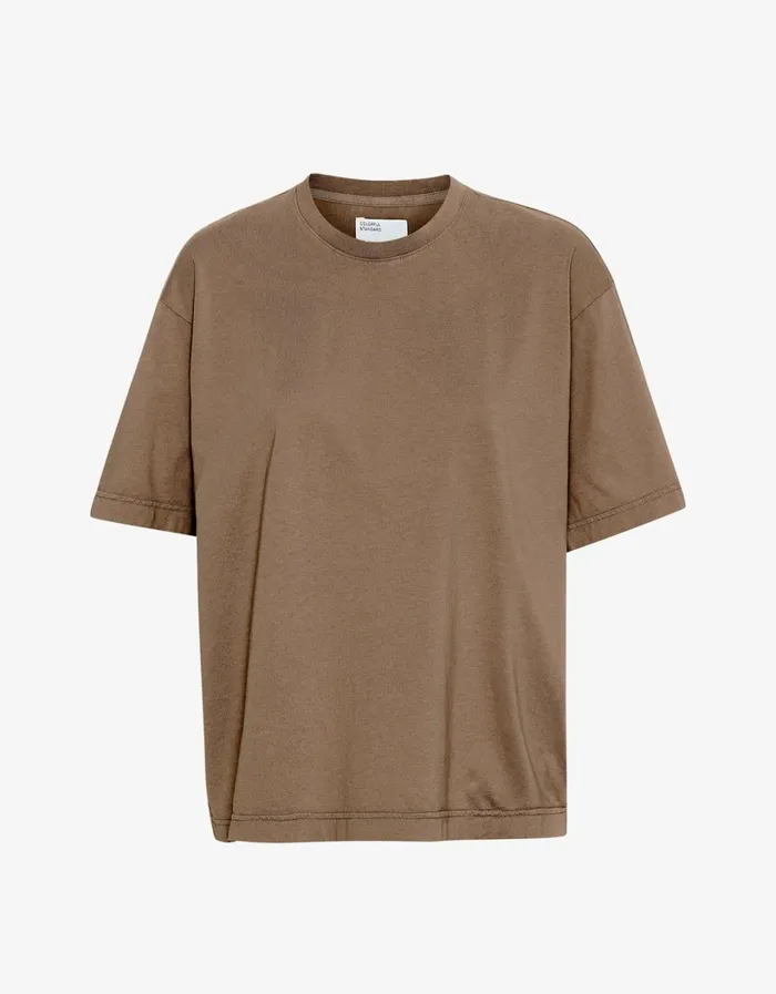 Women Oversized Organic TShirt Sahara Camel Colorful Standard TShirts