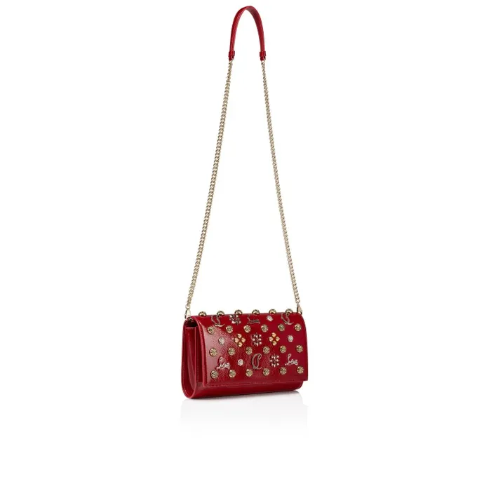 Women Paloma Clutch 8211 Vog Patent Leather And Spikes La Belle 8211 Loubi Christian Louboutin Shoulder Bags
