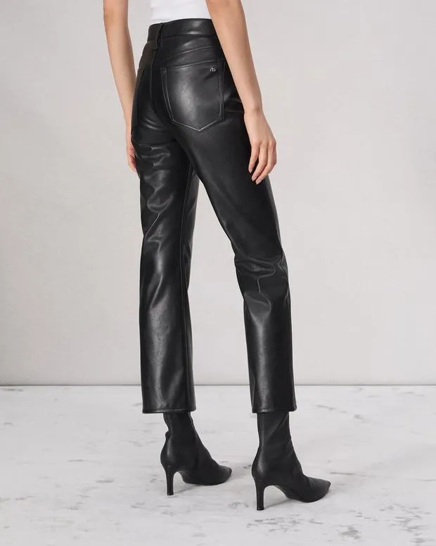 Women Pants Rag and Bone Peyton Faux Leather Pant Black