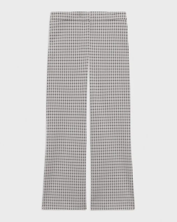 Women Pants Theory Kick Pant In Stretch Houndstooth Knit Cinder Multi