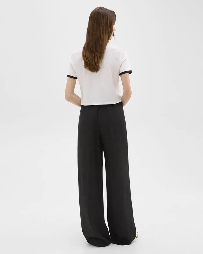 Women Pants Theory Relaxed PullOn Pant In Hemp Black