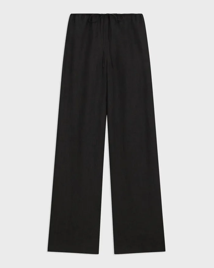 Women Pants Theory Relaxed PullOn Pant In Hemp Black