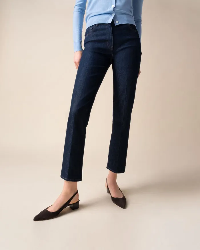 Women Pants Theory Treeca Jean In Washed Denim Indigo