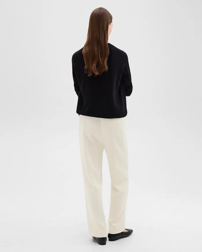 Women Pants Theory WideLeg PullOn Pant In Admiral Crepe Rice