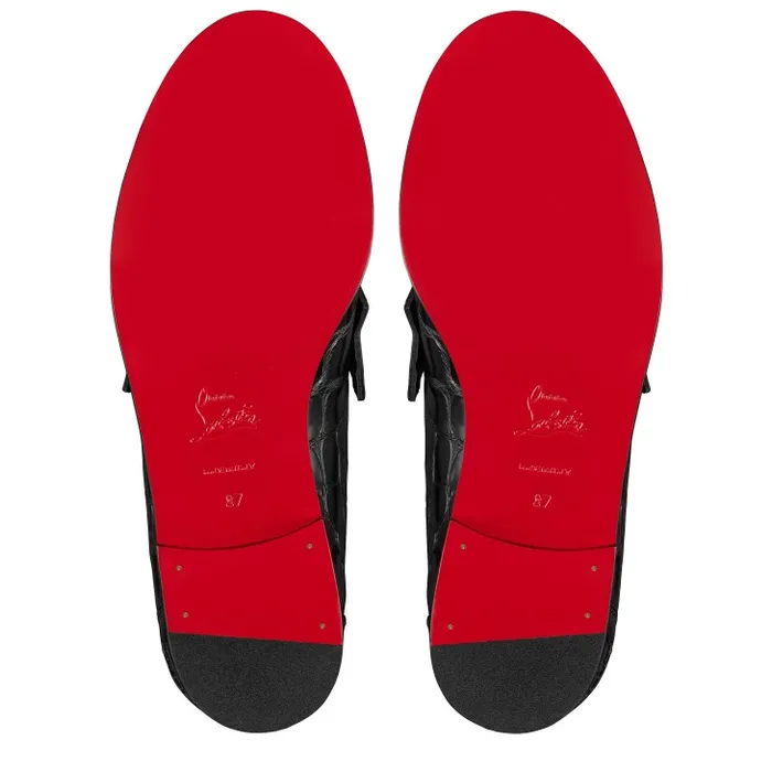 Women Penny Loafers 8211 Alligator Embossed Calf Leather 8211 White Christian Louboutin Flats and Loafers
