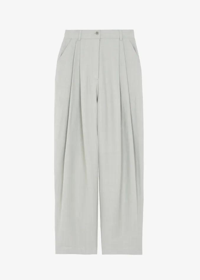 Women Piper Pleated Trousers 8211 Sage The Frankie Shop Bottoms