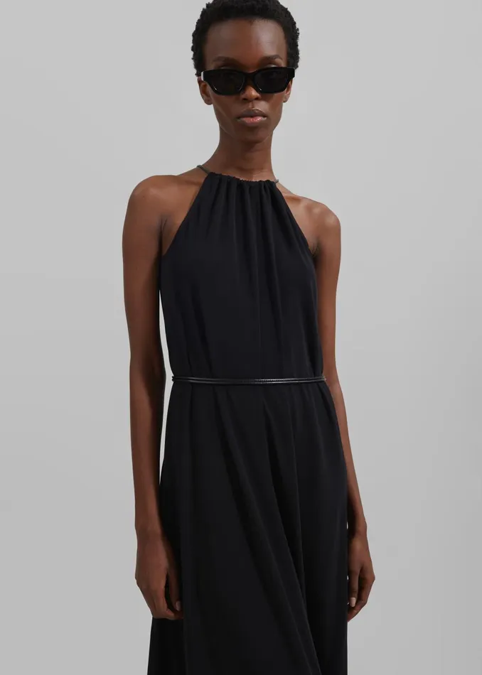 Women Proenza Schouler White Label Lenny Dress In Matte Jersey 8211 Black The Frankie Shop Dresses