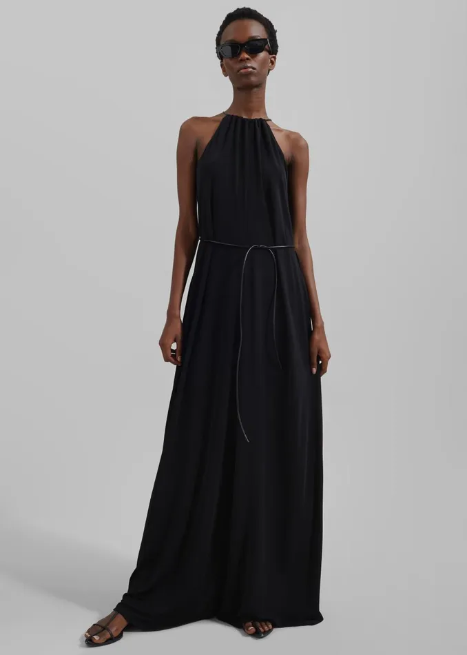 Women Proenza Schouler White Label Lenny Dress In Matte Jersey 8211 Black The Frankie Shop Dresses