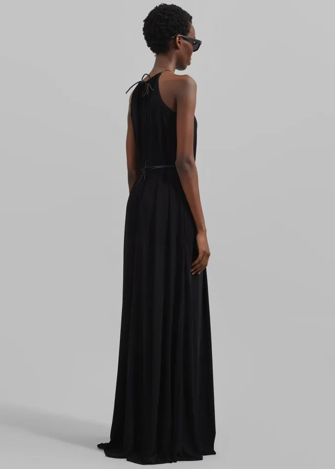 Women Proenza Schouler White Label Lenny Dress In Matte Jersey 8211 Black The Frankie Shop Dresses