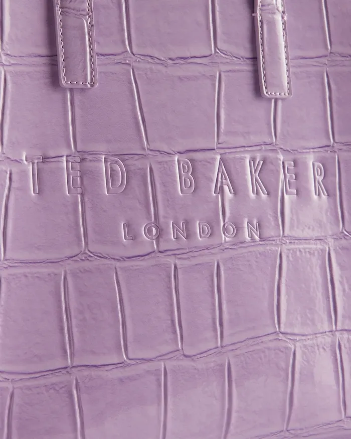 Women REPTCON 8211 Croc Detail Small Icon Bag Lilac Ted Baker Tote Bags