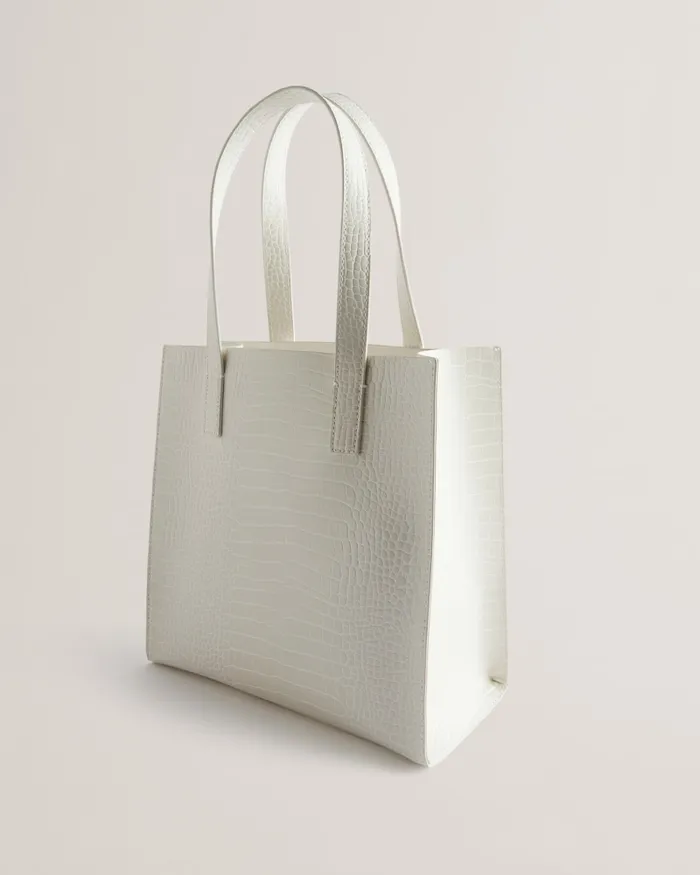 Women REPTCON 8211 Croc Detail Small Icon Bag Nude Ted Baker Tote Bags Women REPTCON 8211 Croc Detail Small Icon Bag Nude Ted Baker Tote Bags
