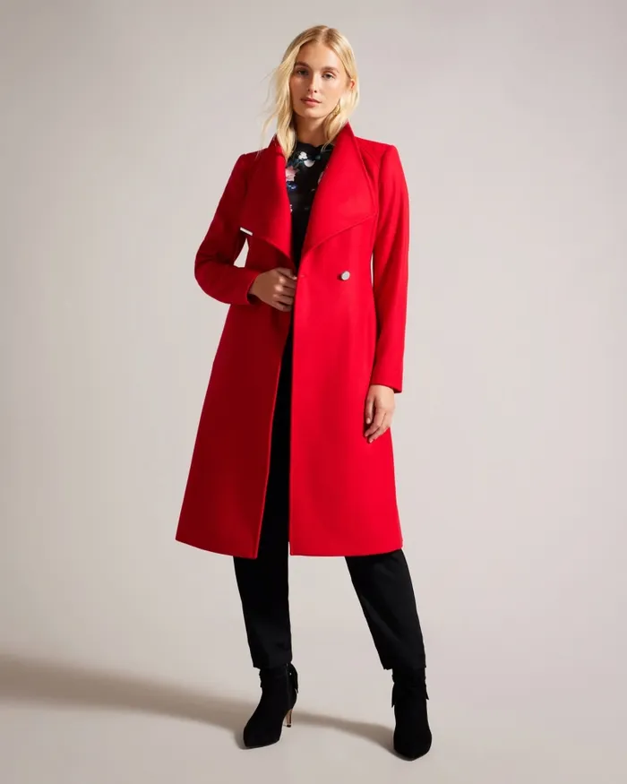 Women ROSE 8211 Wool Wrap Coat Red Ted Baker Coats and Jackets Women ROSE 8211 Wool Wrap Coat Red Ted Baker Coats and Jackets