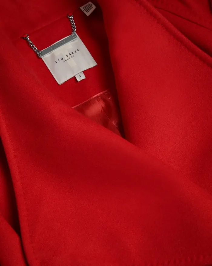 Women ROSE 8211 Wool Wrap Coat Red Ted Baker Coats and Jackets Women ROSE 8211 Wool Wrap Coat Red Ted Baker Coats and Jackets