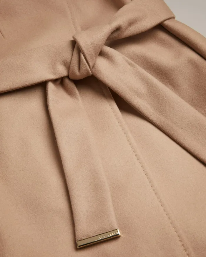 Women ROSESS 8211 Wool Wrap Short Coat Camel Ted Baker Coats and Jackets Women ROSESS 8211 Wool Wrap Short Coat Camel Ted Baker Coats and Jackets