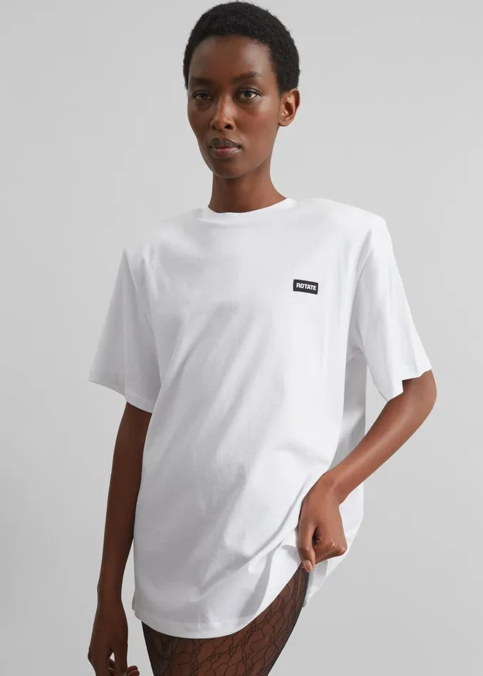 Women Rotate Oversized TShirt 8211 Bright White The Frankie Shop Tops