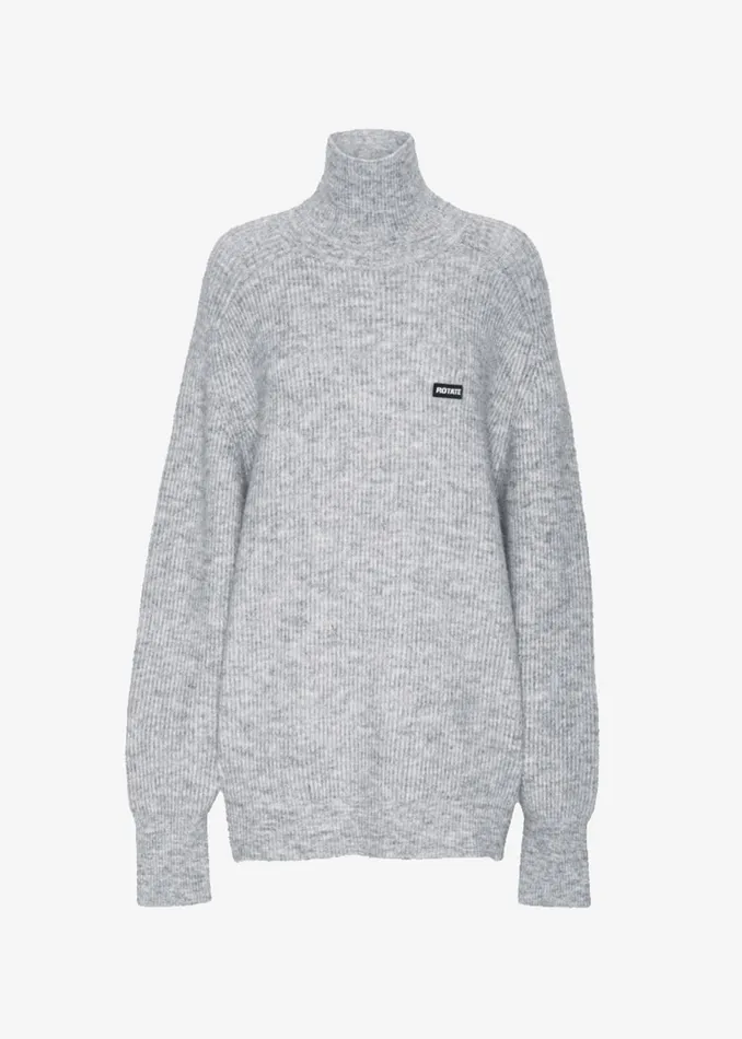 Women Rotate Turtleneck Sweater 8211 Light Grey The Frankie Shop Knitwear
