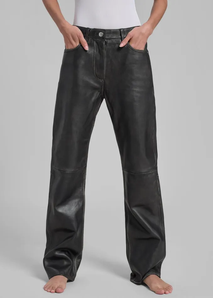 Women Samse Samse Salynn Trousers 8211 Washed Black Olive The Frankie Shop Bottoms