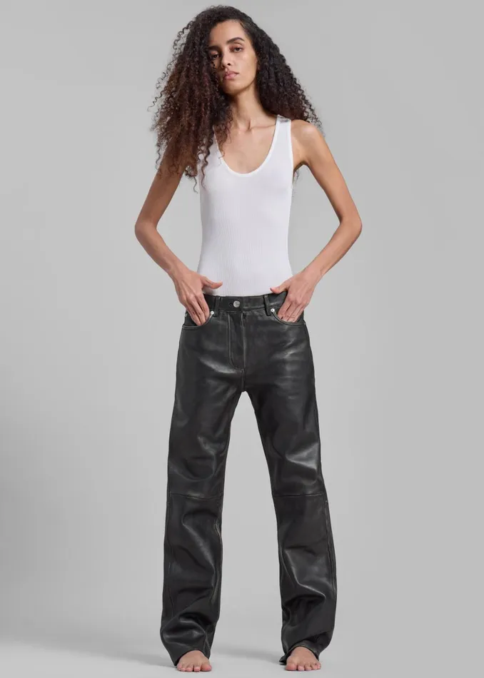 Women Samse Samse Salynn Trousers 8211 Washed Black Olive The Frankie Shop Bottoms