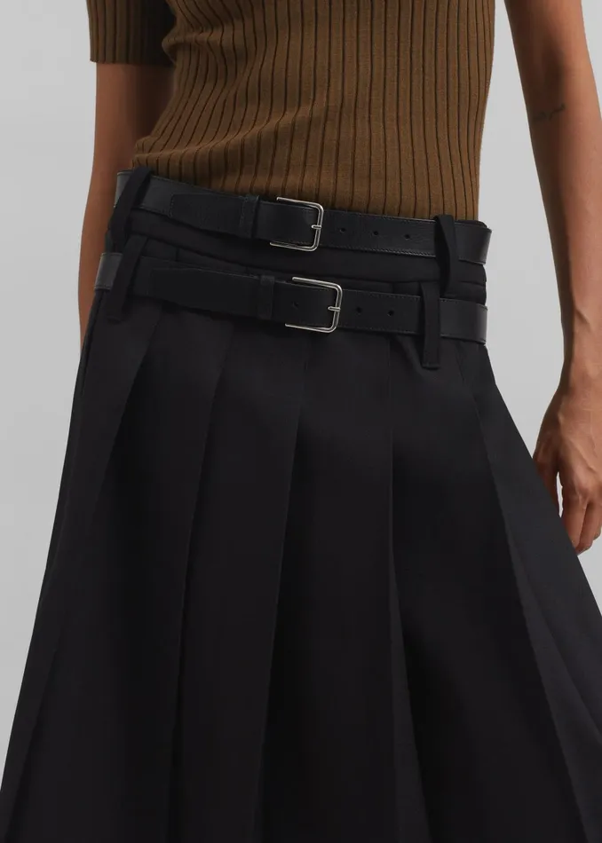 Women Sarina Pleated Skirt 8211 Black The Frankie Shop Bottoms