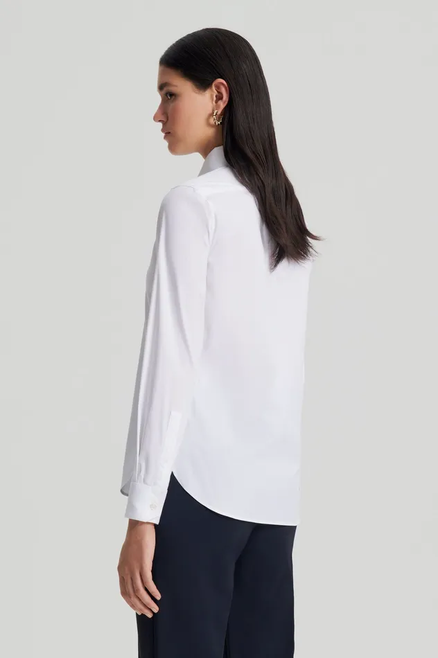 Women Scanlan Theodore COTTON SLIM FIT SHIRT WHITE Shirts Women Scanlan Theodore COTTON SLIM FIT SHIRT WHITE Shirts