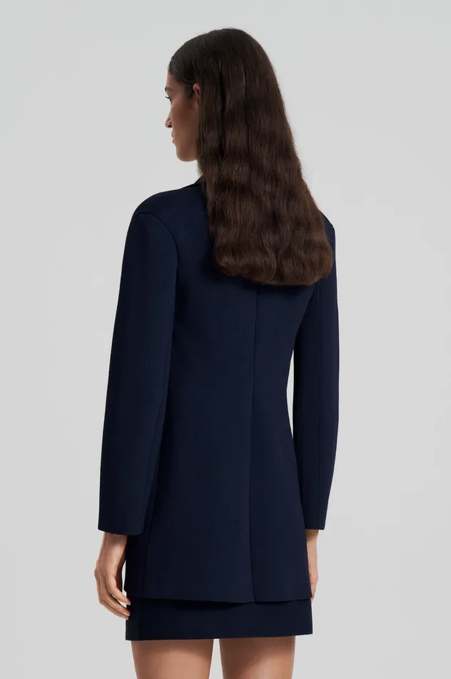 Women Scanlan Theodore CREPE KNIT LOOSE TAILORED JACKET NAVY Jackets Women Scanlan Theodore CREPE KNIT LOOSE TAILORED JACKET NAVY Jackets