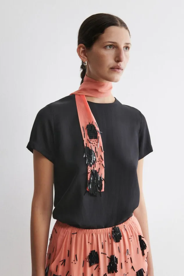 Women Scarves Hats Rachel Comey Camilla Fringe Scarf Coral Women Scarves Hats Rachel Comey Camilla Fringe Scarf Coral