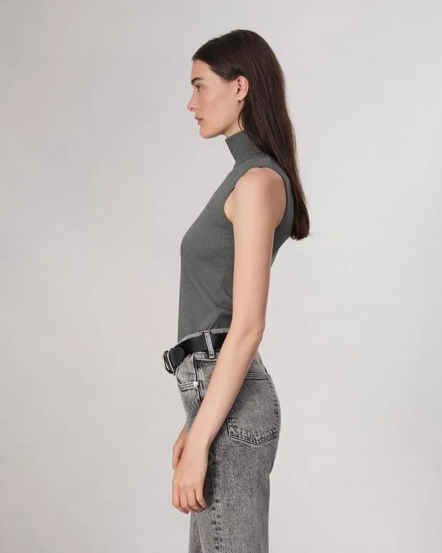 Women Shirts and Tops Rag and Bone Irina Turtleneck Tank Charcoal