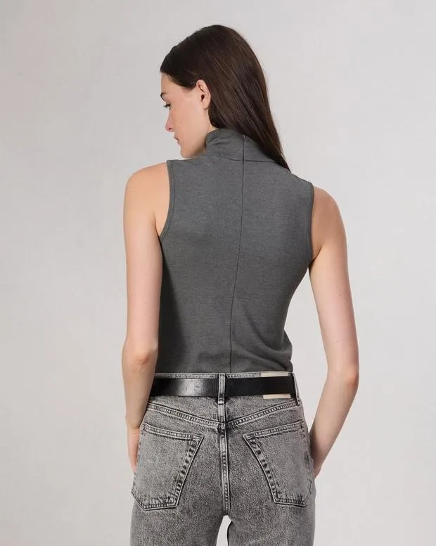 Women Shirts and Tops Rag and Bone Irina Turtleneck Tank Charcoal