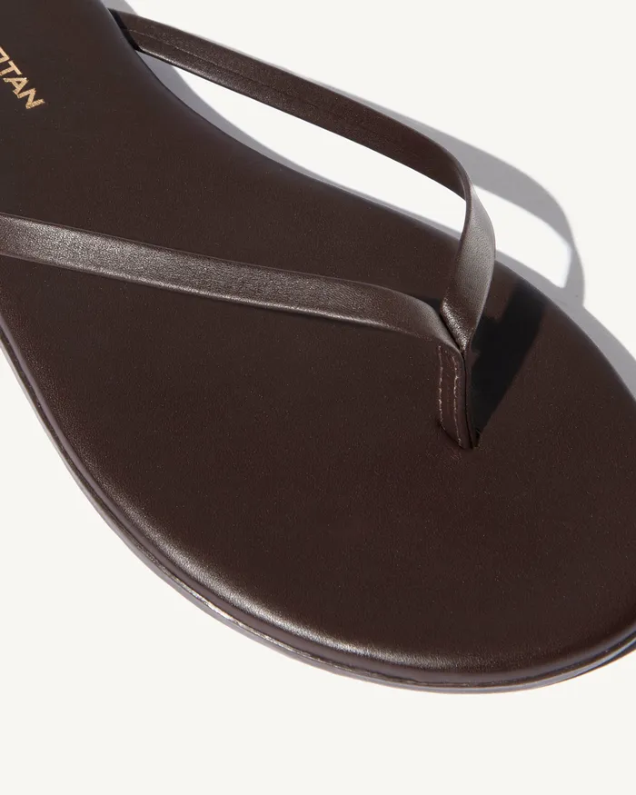 Women Shoes Nili Lotan NL X TKEES LEATHER FLIP FLOP Black