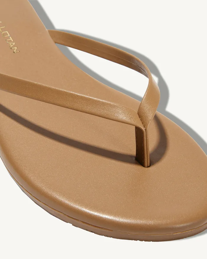 Women Shoes Nili Lotan NL X TKEES LEATHER FLIP FLOP Black