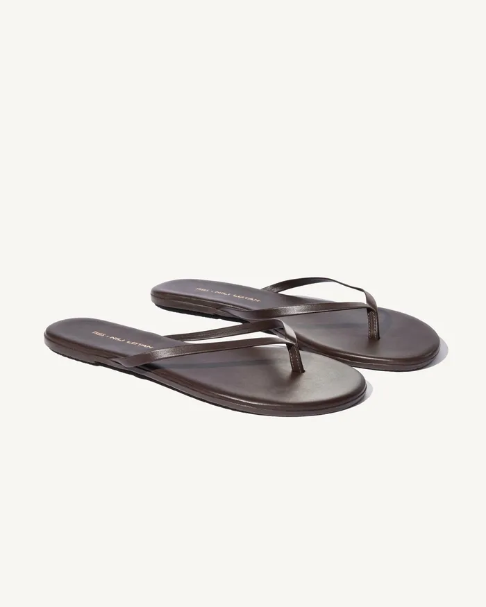 Women Shoes Nili Lotan NL X TKEES LEATHER FLIP FLOP Black