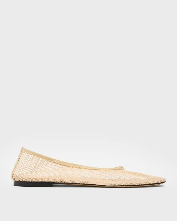 Women Shoes Theory Ballet Flat In Mesh Light Nude