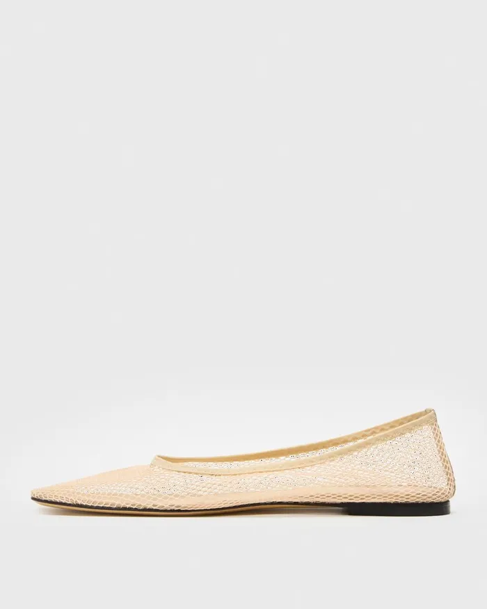 Women Shoes Theory Ballet Flat In Mesh Light Nude