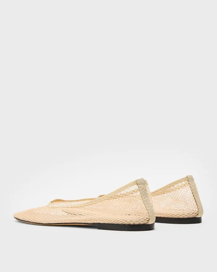 Women Shoes Theory Ballet Flat In Mesh Light Nude