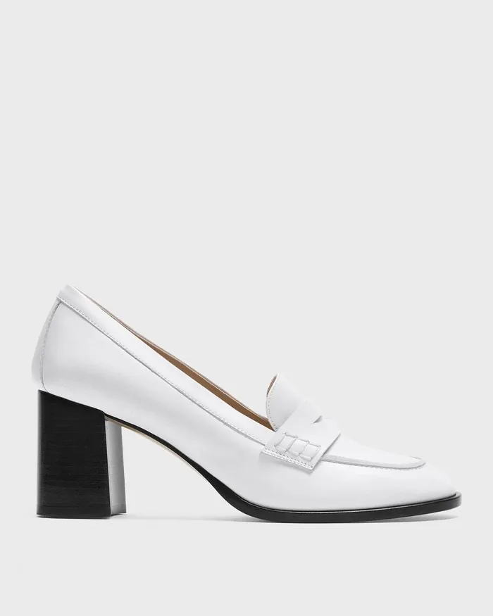 Women Shoes Theory Loafer Pump In Leather White