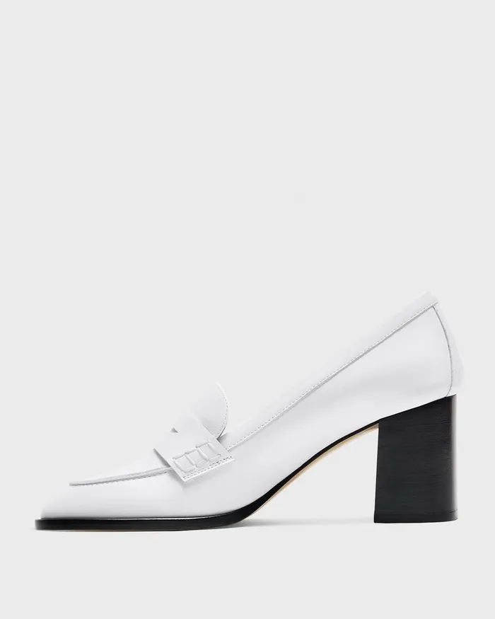 Women Shoes Theory Loafer Pump In Leather White